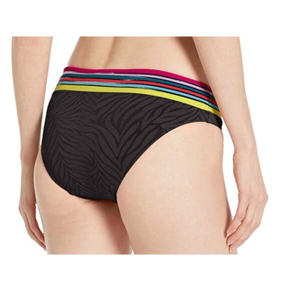 Trina Turk Women's Standard Hipster Bikini Zebra Black Swimsuit Bottom 10 NWT - Picture 3 of 3